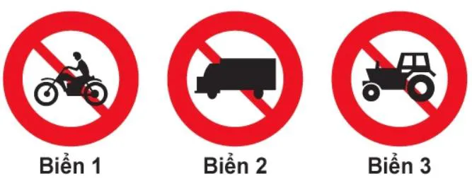 Hình gốc của câu 303: đối chiếu vị trí xe, biển và hướng mũi tên với câu hỏi.
