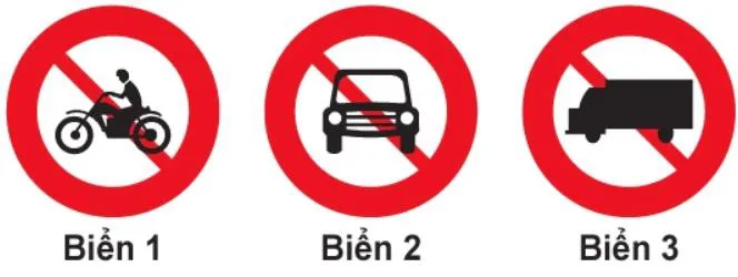 Hình gốc của câu 304: đối chiếu vị trí xe, biển và hướng mũi tên với câu hỏi.