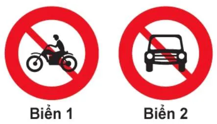 Hình gốc của câu 305: đối chiếu vị trí xe, biển và hướng mũi tên với câu hỏi.