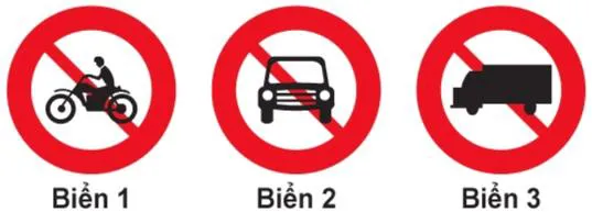 Hình gốc của câu 307: đối chiếu vị trí xe, biển và hướng mũi tên với câu hỏi.