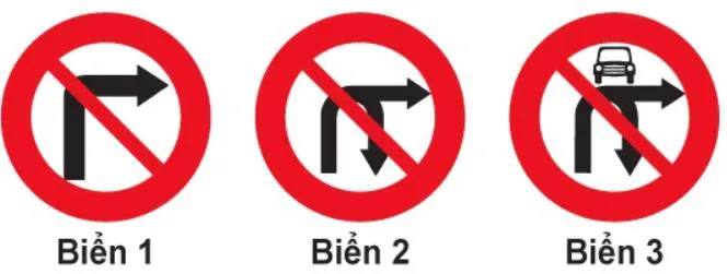 Hình gốc của câu 317: đối chiếu vị trí xe, biển và hướng mũi tên với câu hỏi.