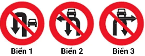 Hình gốc của câu 320: đối chiếu vị trí xe, biển và hướng mũi tên với câu hỏi.