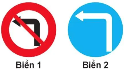 Hình gốc của câu 324: đối chiếu vị trí xe, biển và hướng mũi tên với câu hỏi.