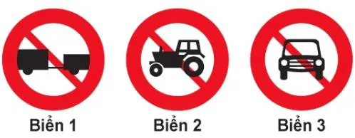 Hình gốc của câu 342: đối chiếu vị trí xe, biển và hướng mũi tên với câu hỏi.