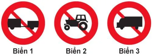 Hình gốc của câu 343: đối chiếu vị trí xe, biển và hướng mũi tên với câu hỏi.