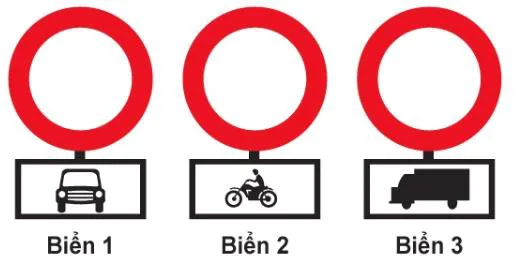 Hình gốc của câu 351: đối chiếu vị trí xe, biển và hướng mũi tên với câu hỏi.