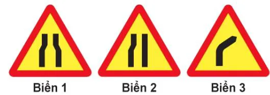 Hình gốc của câu 384: đối chiếu vị trí xe, biển và hướng mũi tên với câu hỏi.