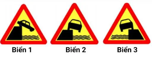 Hình gốc của câu 405: đối chiếu vị trí xe, biển và hướng mũi tên với câu hỏi.