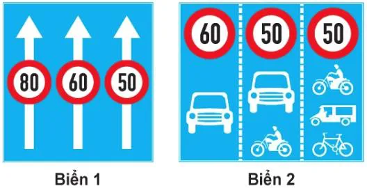 Hình gốc của câu 427: đối chiếu vị trí xe, biển và hướng mũi tên với câu hỏi.
