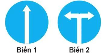 Hình gốc của câu 432: đối chiếu vị trí xe, biển và hướng mũi tên với câu hỏi.