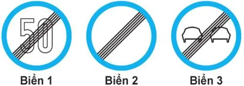 Hình gốc của câu 438: đối chiếu vị trí xe, biển và hướng mũi tên với câu hỏi.