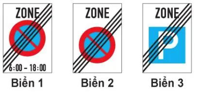 Hình gốc của câu 445: đối chiếu vị trí xe, biển và hướng mũi tên với câu hỏi.