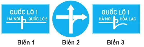 Hình gốc của câu 457: đối chiếu vị trí xe, biển và hướng mũi tên với câu hỏi.