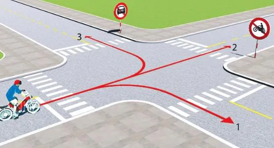Hình gốc của câu 507: đối chiếu vị trí xe, biển và hướng mũi tên với câu hỏi.