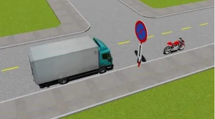Hình gốc của câu 508: đối chiếu vị trí xe, biển và hướng mũi tên với câu hỏi.