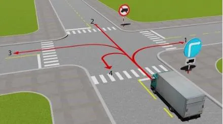 Hình gốc của câu 521: đối chiếu vị trí xe, biển và hướng mũi tên với câu hỏi.