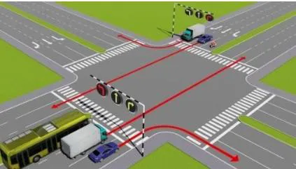 Hình gốc của câu 538: đối chiếu vị trí xe, biển và hướng mũi tên với câu hỏi.