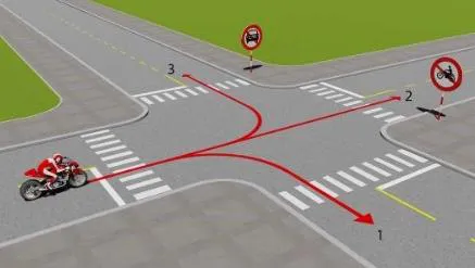 Hình gốc của câu 539: đối chiếu vị trí xe, biển và hướng mũi tên với câu hỏi.