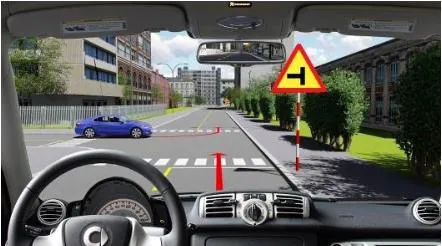 Hình gốc của câu 544: đối chiếu vị trí xe, biển và hướng mũi tên với câu hỏi.