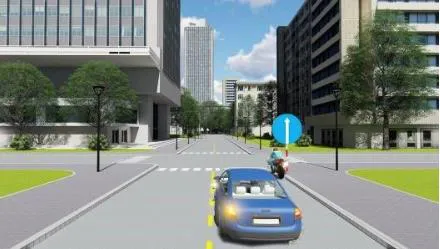 Hình gốc của câu 559: đối chiếu vị trí xe, biển và hướng mũi tên với câu hỏi.