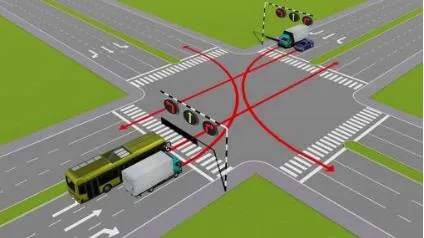 Hình gốc của câu 563: đối chiếu vị trí xe, biển và hướng mũi tên với câu hỏi.