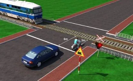 Hình gốc của câu 592: đối chiếu vị trí xe, biển và hướng mũi tên với câu hỏi.