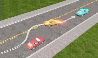 Hình gốc của câu 599: đối chiếu vị trí xe, biển và hướng mũi tên với câu hỏi.