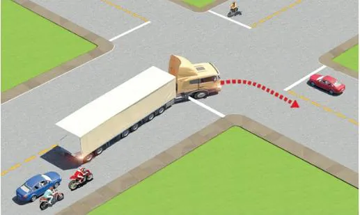 Hình gốc của câu 600: đối chiếu vị trí xe, biển và hướng mũi tên với câu hỏi.