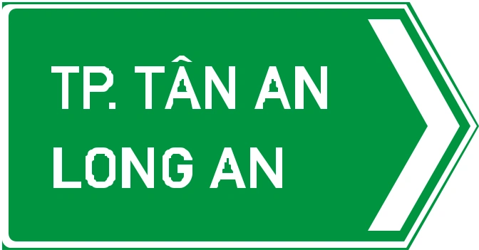 Biển số IE.455 chỉ dẫn khoảng cách đến các lối ra tiếp theo