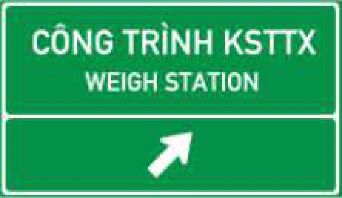 Biển số IE.463 chỉ dẫn đến Công trình kiểm soát tải trọng xe