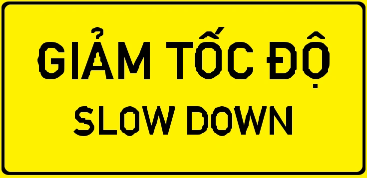 Biển số IE.473 chỉ dẫn giảm tốc độ
