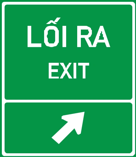 Biển số IE.474 chỉ dẫn lối ra