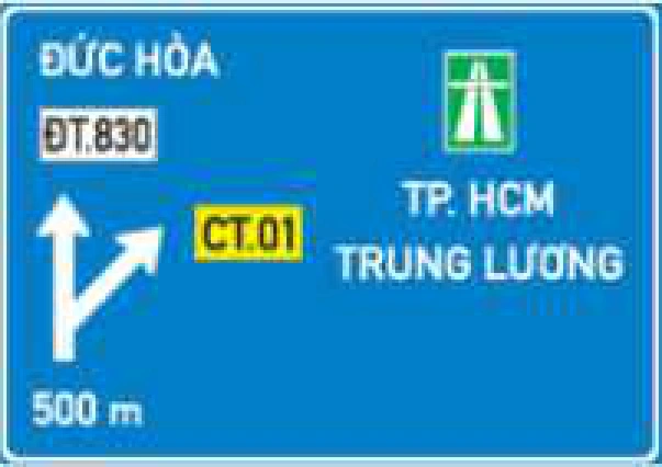 Biển số IE.450 chỉ dẫn sơ đồ và khoảng cách đến nút giao với